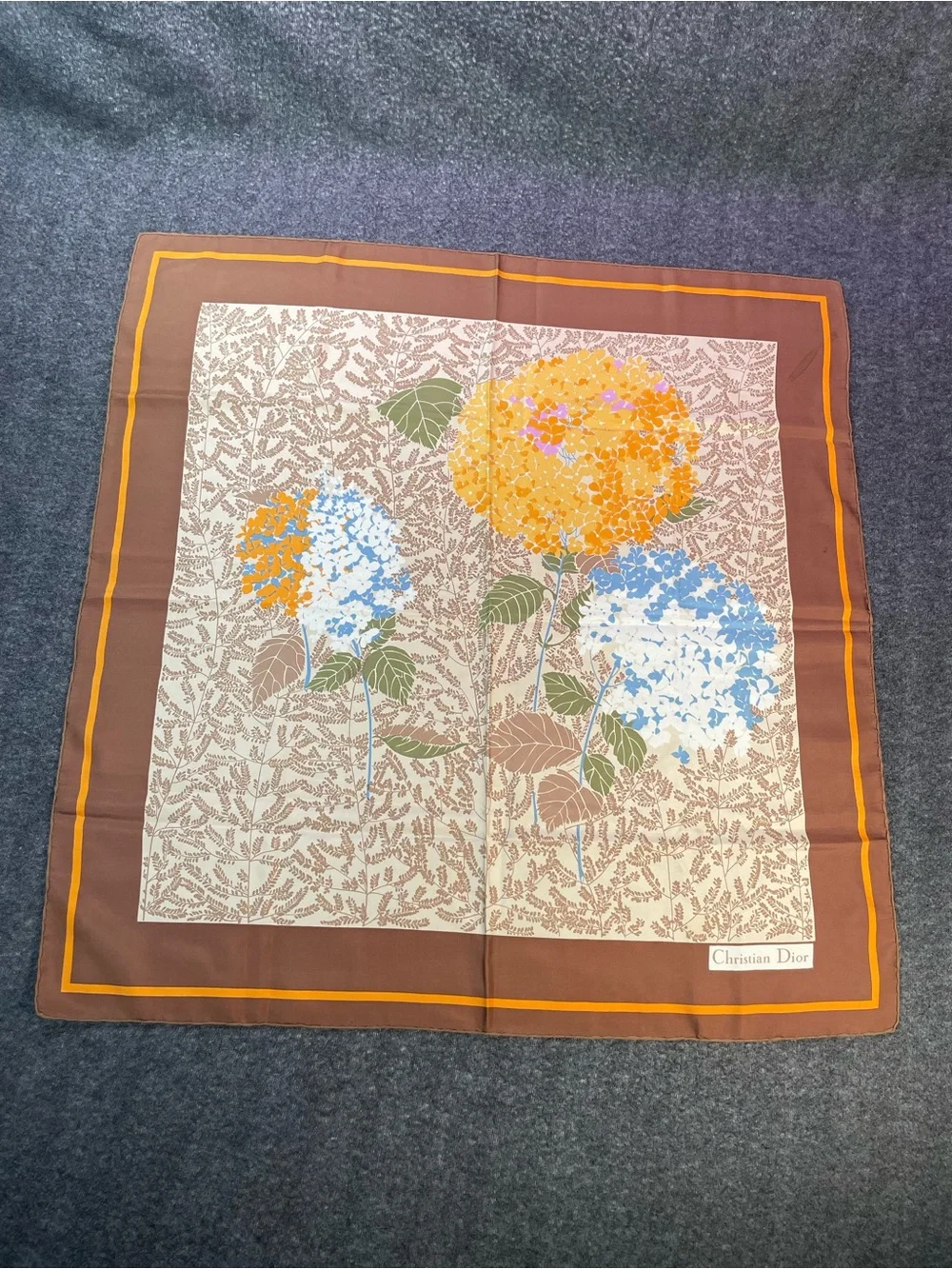 Authentic Foulard Christian Dior Silk Scarf See Pictures For Condition/ Details
